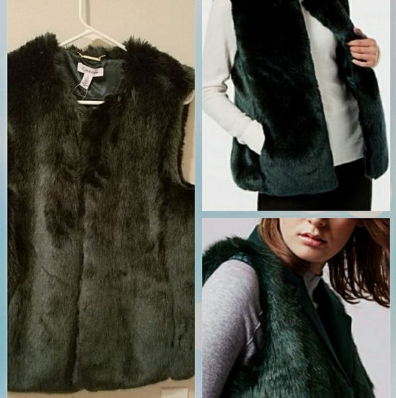 calvin klein faux fur vest